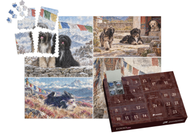 Puzzle-Adventskalender „Tibet Terrier · A Year in Tibet“ - light version